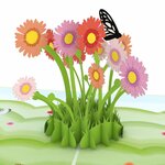 ポップアップグリーティングカード　Easter Daisy Patch 