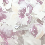 【即】バックサテンストレッチ　Water flower柄プリント　C/#ピンク