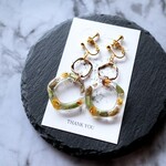 ベイクドカラー　フープ イヤリングorピアス
