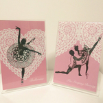 バレエ切り絵ポストカード２枚セット