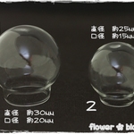 ガラスドーム　25mm（口径大）　２個セット