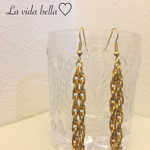 ＧＯＬＤ◇ダブルチェーンピアス
