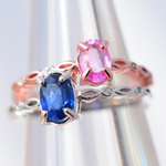 SV フリー　ブルー/ピンクサファイアのリング