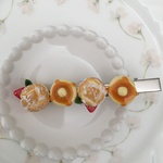シュークリームとホットケーキのヘアクリップ♡左右OK♡9.6cm