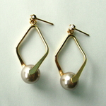 ★Gold Twist Brown Pearl Pierce【ゴールドツイストブラウンパールピアス】 