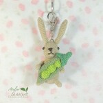 うさぎのキーホルダー(さやえんどう)