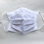 白レースの夏用プリーツマスク♪ふつうサイズ