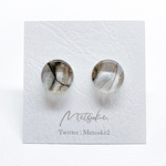 灰色(はいか) ピアス・イヤリング 【15mm】