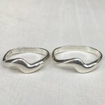 【”かろ様”オーダー依頼品】雷⚡︎のようなV字デザインのペアリングsilver925 src2375