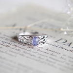YUE様再販リクエストページ　　Wide Lier / pansyblue Tanzanite ring  /sv925