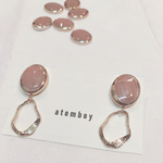ピンクベージュ×ゴールドのピアス＆イヤリング