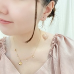 《winter sale》12/28〜31 marble heartbeat ピアス　【chai milk】