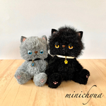 【yukatantanme様 専用】ペットな絶壁ねこちゃん(黒&グレー)🐾あみぐるみ