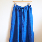 ●● 　Linen　 Long culotte　　　●●ブルー　●