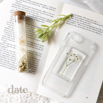 【再販】押し花 スマホケース  - gypsophila frame  *。iPhone