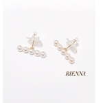 【再販】クリスタルパール♡ラインピアス（イヤーカフ風 片耳）