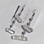 パールビーズ×クリスタル　大ぶり【ピアス/イヤリング】