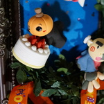 飛び出す絵画！？ハロウィーン立体イラスト額　お菓子運搬編