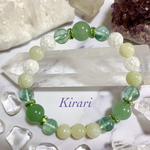 心身をサポート✨クローバーみたいな🍀アベンチュリン、ニュージェイド、グリーンフローライトのブレスレット☘️✨