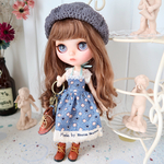 エプロンワンピースセット＊５点セット＊0806-1＊ブライスアウトフィット＊blythe outfit＊