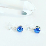 揺れる♡ダブルWスワロフスキーのピアス＊ノンホールピアス