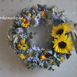 ひまわり夏のガーデンwreath