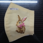 生地が選べる◼️動物マスクシリーズ◼️ 夏用マスク 立体マスク うさぎさんピンクリボン