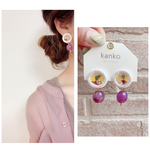 \SALE/イヤリング【コットンパールフープとPU】