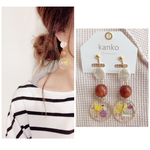 \SALE/  イヤリング【パールウッドドライフラワー】