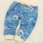 スプラッシュ　クロップドサルエルパンツ★100　サックス