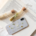 book line - 植物標本 のような 押し花 スマホケース iPhone *。 date