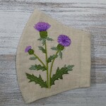【刺繍マスク】立体マスク マスクカバー 刺繍    あざみ