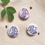 【NEW】動かない鳥☆ハシビロコウの缶バッジ