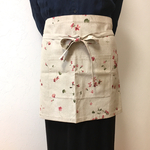 麻のポケット付きエプロン  〈ショート丈〉