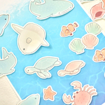 海の生き物シール