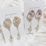 【3日限定SALE中！200円割引！】ロングパールピアス・イヤリング