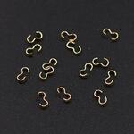 送料無料 200個 8の字カン 7×4mm アクセサリーパーツ ゴールド【200ヶ】 GM-019