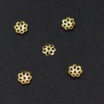 送料無料 200個 花座No.12 ビーズキャップ 6×1mm アクセサリーパーツ ゴールド【200ヶ】 GM-035