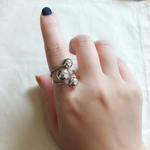 シルバーリング　指輪　3つボール　ring