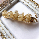 かすみ草ドライフラワーを閉じ込めたレジンのバレッタ✩.*˚