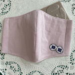 ミナペルホネン❉dear刺繍ワッペン付❉内側クール素材使用❉立体ガーゼマスク❉現品限り