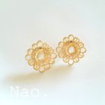 レース ピアス  (gold)