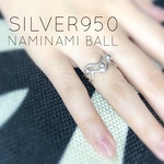 受注制作 silver950 なみなみボールリング