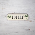 ドアプレート toiletアイビーアイボリー
