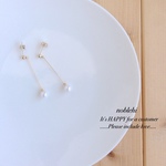 【noblehi】 simple　twinkle pearl　ピアス  ＊受注製作＊