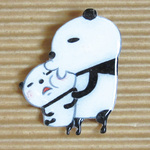 パンダのブローチ(キッス)