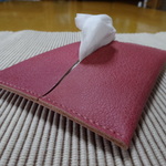 革のポケットティッシュケース　W-4
