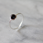 glass ring/silver black