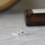 glass puchi silver clear/ピアス、イヤリング