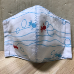 【接触冷感】【少し大きめ】和柄の立体型夏マスク（金魚）